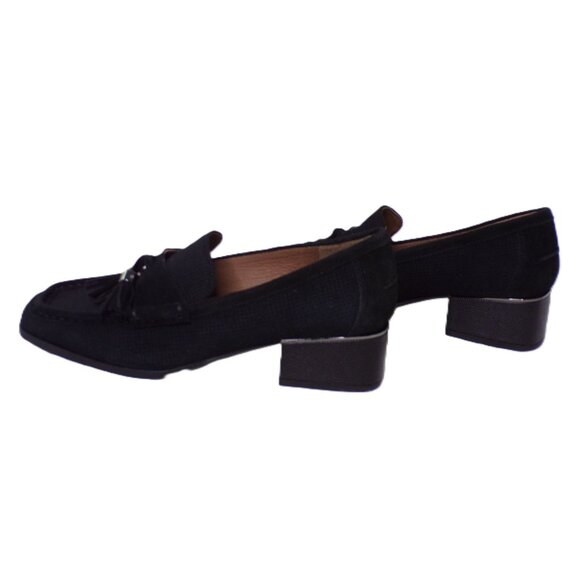 🆕 DONALD PLINER Arroyo Tassel Suede Loafer Shoes 8 Black - Picture 8 of 16